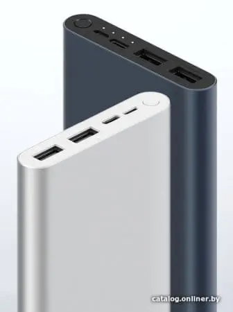 Внешний аккумулятор Xiaomi Mi Power Bank 3 PLM13ZM 10000mAh (серебристый)