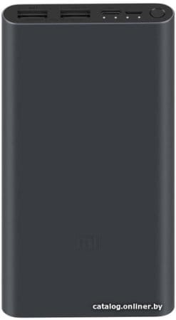 Внешний аккумулятор Xiaomi Mi Power Bank 3 PLM13ZM 10000mAh (черный)