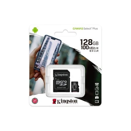 Карта памяти Kingston Canvas Select Plus microSDXC 128GB (с адаптером)
