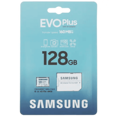 Карта памяти Samsung EVO Plus microSDXC 128GB (с адаптером)