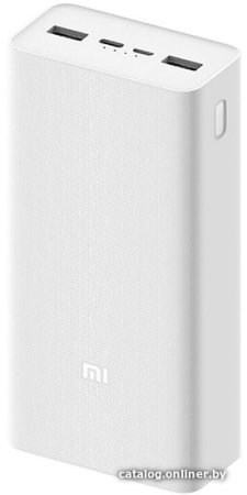 Внешний аккумулятор Xiaomi Mi Power Bank 3 PB3018ZM 30000mAh (белый)