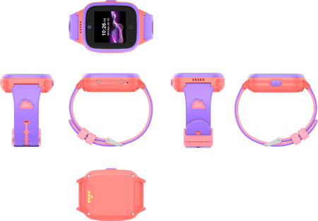 Детские часы Leefine Q27 4G (розовый/фиолетовый)