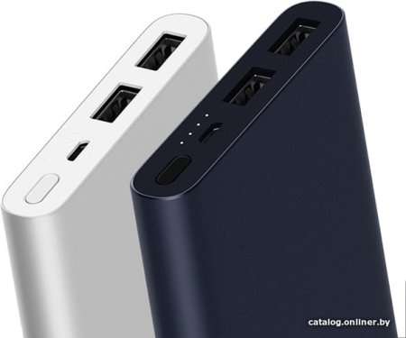 Внешний аккумулятор Xiaomi Mi Power Bank 2S 10000mAh (темно-синий)