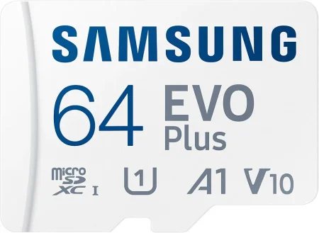 Карта памяти Samsung EVO Plus 2021 microSDXC 64GB (с адаптером)