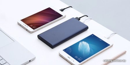 Внешний аккумулятор Xiaomi Mi Power Bank 2S 10000mAh (темно-синий)